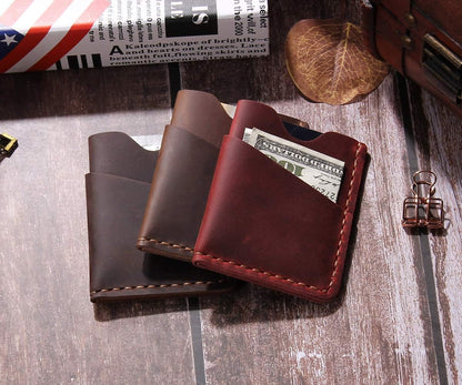 Handcrafted Minimalist Leather Slim Wallet