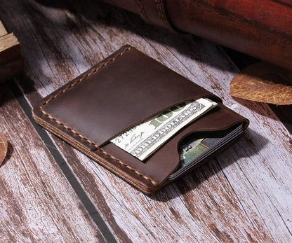 Handcrafted Minimalist Leather Slim Wallet