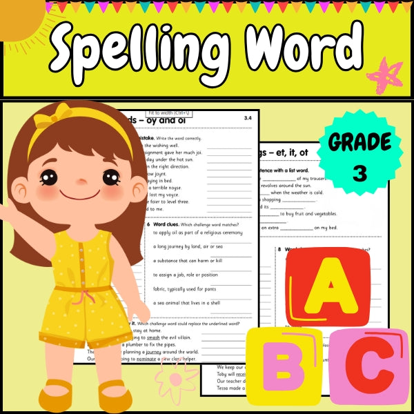 3rd Grade Spelling Word Activities Practice